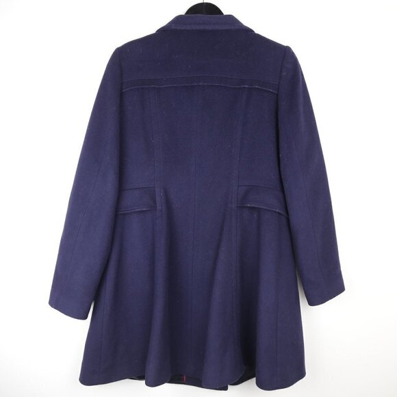 Trina Turk Military Navy Blue Designer Women's Peacoat Jacket Size 10 - Picture 8 of 8